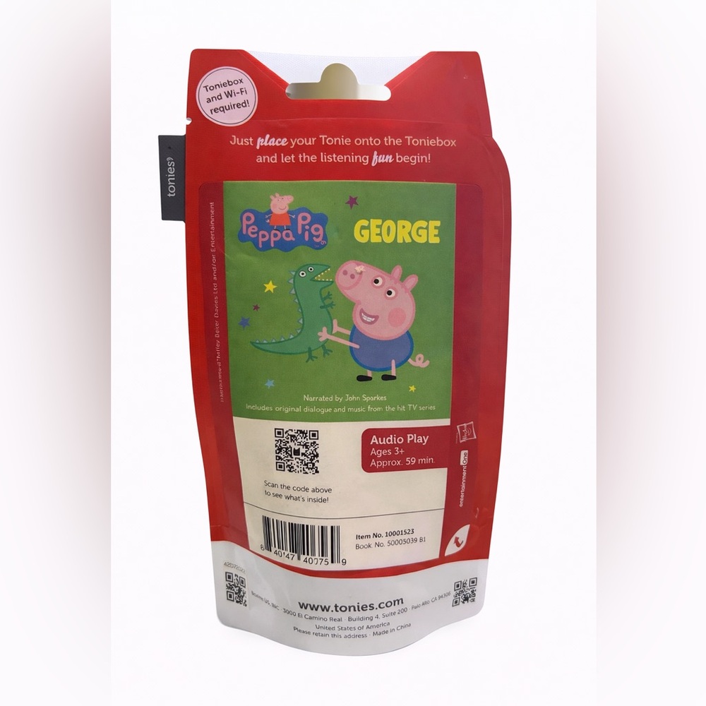 NWT-Peppa Pig George Tonie Audio figure Toniebox - Picture 3 of 3